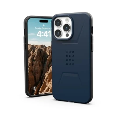 Imagen de URBAN ARMOR GEAR UAG Funda Compatible con iPhone 15 Pro MAX de 6.7 Pulgadas, Pathfinder Cloud Blue Imán Integrado MagSafe Carga, Resistente Cubierta Protectora Grado Militar a