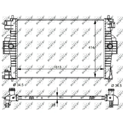 Imagen de NRF 59139 Radiador, refrigeración del motor Aluminio 613 414 28 Aletas soldadas PEUGEOT: 308 I Hatchback, CC