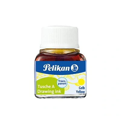 Imagen de Tinta china pelikan amarillo bote de 10 ml