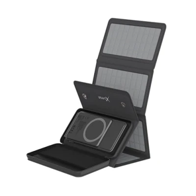 Imagen de Xlayer Power Bank Inalámbrico 10.000mAh 15W Negro con Panel Solar