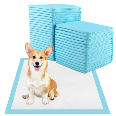Imagen de Vexillic Empapadores Perros, 60x60cm 40 Unidades Almohadillas de Adiestramiento Perros y Cachorros Transpirables Resistente a Prueba Fugas