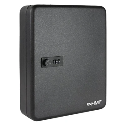 Imagen de HMF 14500 02 Caja de Llaves con Cerradura combinada 45 Ganchos 30 x 24 7,5 cm Negro