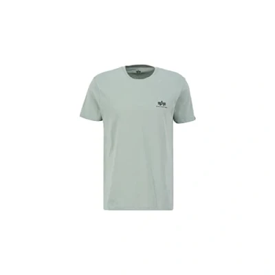 Imagen de ALPHA INDUSTRIES Basic T Small Logo Camiseta, Verde (Dusty Green), S Unisex Adulto