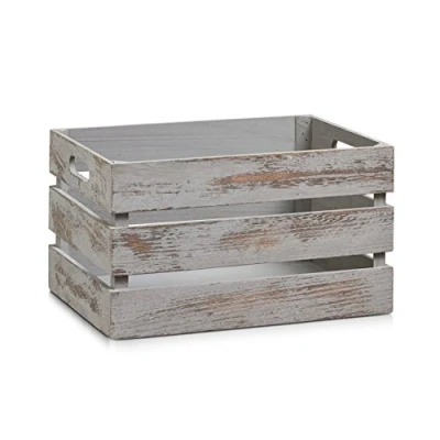 Imagen de Zeller 15137 Caja de Almacenamiento, Madera, Gris, 35x25x20,5 cm