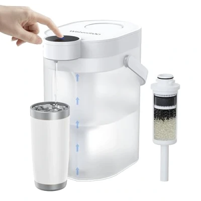 Imagen de Waterdrop FreshTaste 𝐀𝐛𝐥𝐚𝐧𝐝𝐚𝐝𝐨𝐫 𝐝𝐞 𝐀𝐠𝐮𝐚 Jarra Eléctrica con Filtro de Agua, Dispensador Agua 4L para Refrigerador, Reduce Caliza, Cloro, Limpia, Blanco (Filtro: WD EWFS)