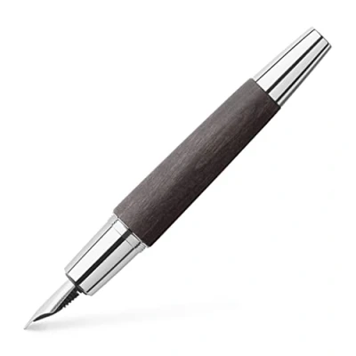 Imagen de Faber Castell 148221 Pluma estilográfica E motion, con cuerpo en madera de peral, trazo F, color negro