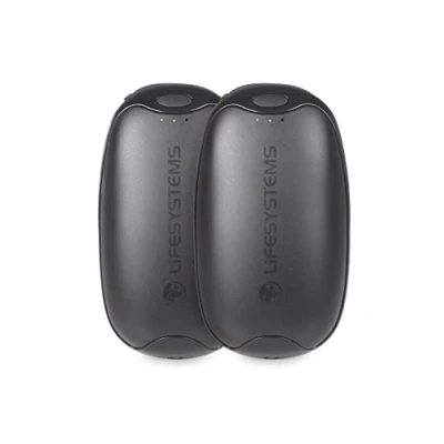 Imagen de Calientamanos doble recargable con función de batería externa Lifesystems 2 baterías USB y C 5000 mAh 3 niveles calor Hasta 9 horas