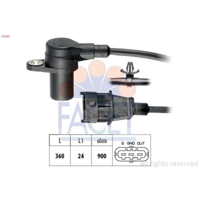 Imagen de FACET 9.0783 Sensor de Cigueñal AUDI: Q7, A6 C7 Berlina, A4 B8 Berlina