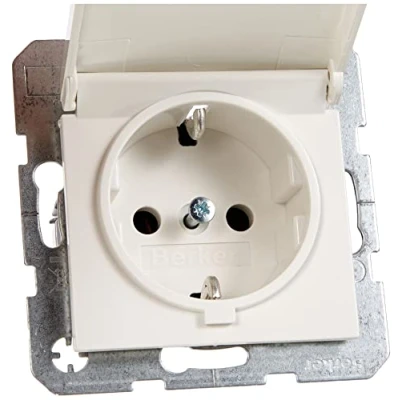 Imagen de Berker enchufe Schuko pws/gl 47518989 con techo plegable B.1;B.3;B.7;S.1 4011334280774
