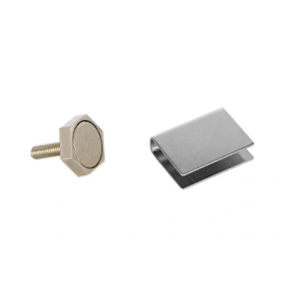 Imagen de eliga magnet shop Imán para puerta (22 mm, con placa adhesiva en U, puertas de cristal, 6 mm)
