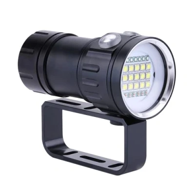 Imagen de Linterna De Buceo, IPX8 18000lm 500M lámpara Impermeable LED para Video Submarino Luz Relleno Alta Potencia 7 Modos, 80 Metros