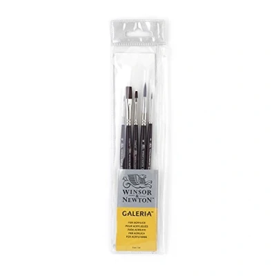 Imagen de Winsor &amp; Newton Galeria Brush Juego de 5 pinceles mango corto, sintéticos, unidades