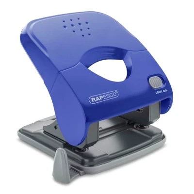 Imagen de Rapesco 1542 X5 40ps Perforadora de 2 Agujeros y Esfuerzo Reducido, Capacidad 40 Hojas, Azul