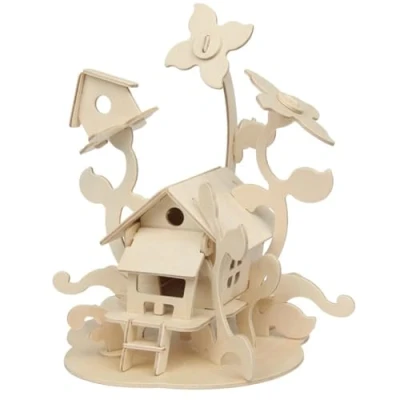 Imagen de Marabu 0317000000010 Puzzle Infantil en 3D (43 Piezas), diseño de Hadas 21 x 23 cm, Color marrón