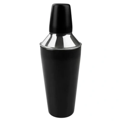 Imagen de Fackelmann 49766 Coctelera negra de acero inoxidable, Mezclador cóctel inoxidable 750 ml, negro, plateado, 26 x 9 cm