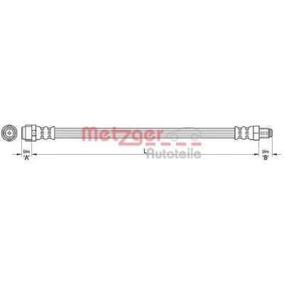 Imagen de METZGER 4110317 Latiguillos de Freno 606 MERCEDES BENZ: Clase ML