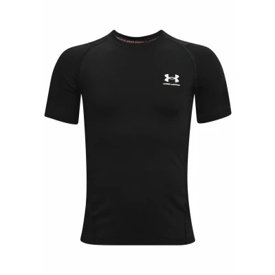 Imagen de Under Armour Short Sleeves UA HG SS Camiseta deportiva para niños, Talla: 122/128, Black/white