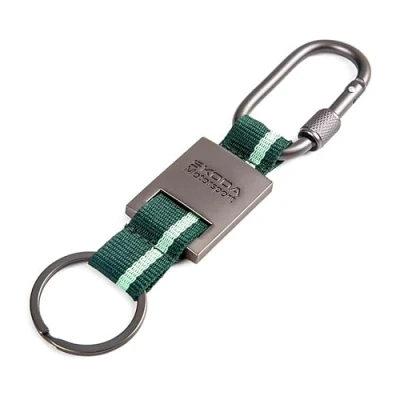 Imagen de Skoda 000087010CJ Llavero Motorsport Mosquetón Metal Colgante Gris/Verde, verde, talla única, Clásico