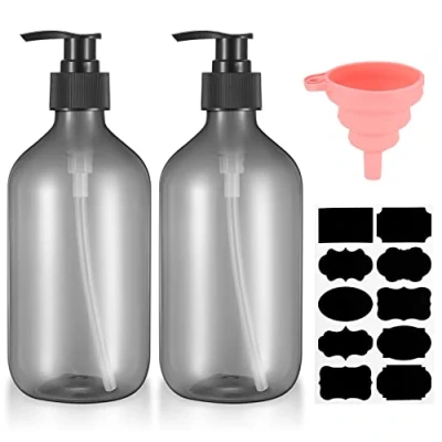 Imagen de 500ml botes botellas dispensadores dosificador vacías on bomba plastico para de loción champu y del gel jabon manos ducha rellenables baño