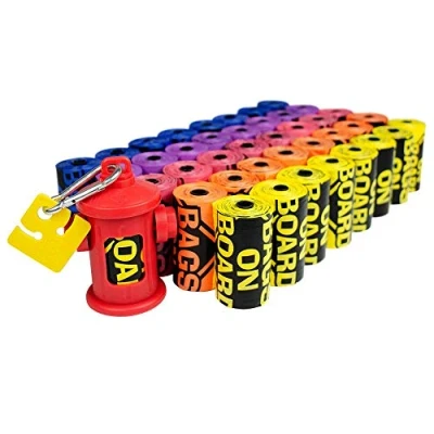 Imagen de bolsas a bordo para caca de perro basura resistentes fugas 9 x 14 pulgadas azul