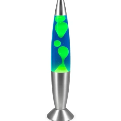 Imagen de ROCKING GIFTS Lampara Sobremesa Lava 35 cm Azul Verde con Interruptor, Incluye Bombilla E14,Lamparas Plasma, Magma