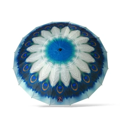 Imagen de Atosa sombrilla de playa aluminio modelo con upf 50+ azul