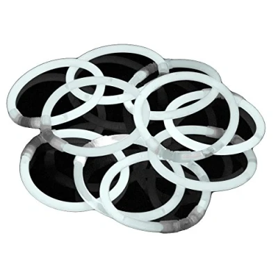Imagen de Paquete de 100 pulseras Glowhouse Premium Glow Stick colores individuales (blanco)