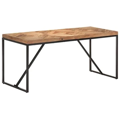 Imagen de vidaXL Mesa de Comedor Cocina Cena Centro Auxiliar Consola Mesita Salón Lateral Hogar Sala Estar 160x70x76 cm Madera Maciza Acacia y Mango