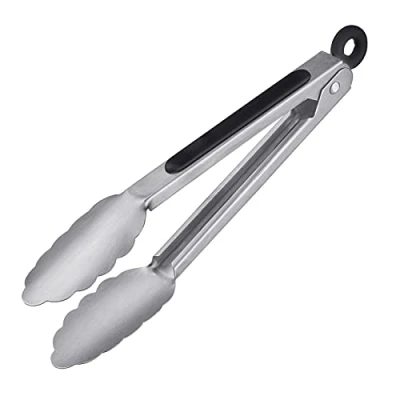 Imagen de Westmark pinzas para barbacoa + servir, Con brazos de Acero inoxidable y mangos engomados, Longitud: 20 cm, inoxidable/plástico, Classic Special Mini, Plateado/Negro, 16232270