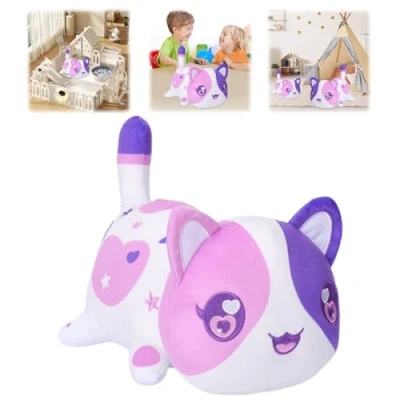 Imagen de E ALLDIR MEE Meows Cat Plush,Stuffed Food Plush, Meow Plush,Cat Plushies Cute Anime Cartoon Stuffed Animal Figure Toy Plush Pillow Gift For Fans Kids