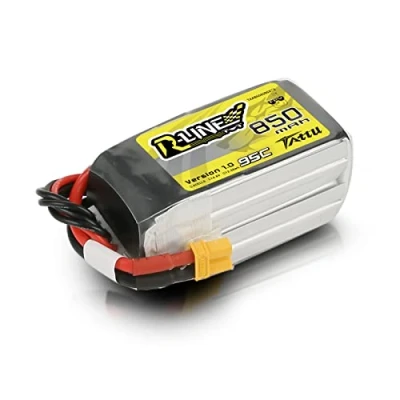 Imagen de Tattu 4S Lipo Baterias 850mAh 14.8V 95C Battery R Line Series Pack con Conector XT30 es Adecuado para multirotor FPV de tamaño 100 a 180