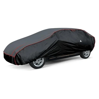 Imagen de Walser Funda antigranizo para el Coche Pro, Repelente al Agua automóvil, Lona Coche, XXL Antracita Negro