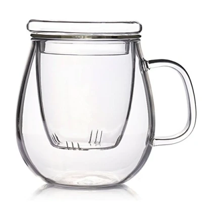 Imagen de TAMUME 500ml Taza de Té Cristal con Filtro Vidrio y Tapa para Un Juego