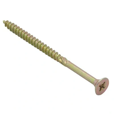 Imagen de Spectre Advanced Tornillos multiusos para madera, 6 x 80 mm, zinc amarillo pasivado, caja de 100