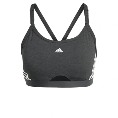 Imagen de adidas Performance AER LS S Sujetadores deportivos con sujeción ligera, Mujer, Talla: LxD DD, Dark grey heather