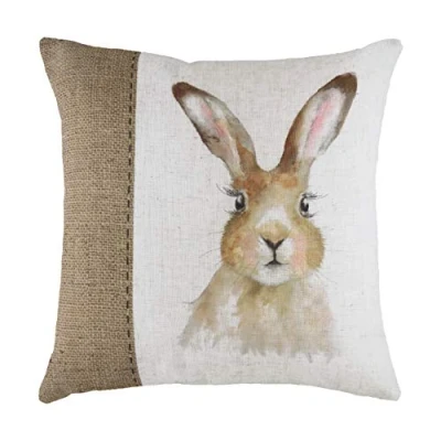 Imagen de Evans Lichfield Funda de cojín Liebre arpillera, Blanco, 43 x cm