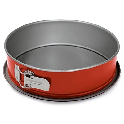 Imagen de Guardini Rossana 2.0, Molde Desmontable 1 Fondo 28cm, Acero Con Recubrimiento Antiadherente, Base Antigoteo, Color Rojo/Gris