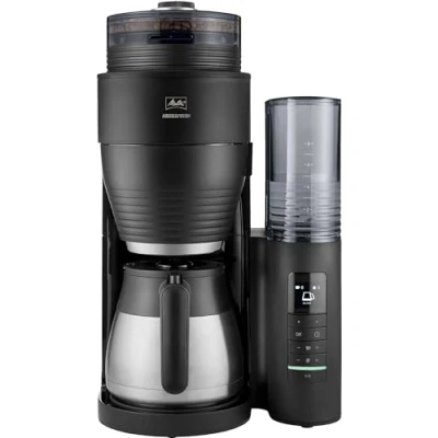 Imagen de Melitta AromaFresh Pro X Therm cafetera de goteo con molinillo integrado, filtro jarra térmica y depósito agua extraíble, máquina café para hasta 8 tazas, negro