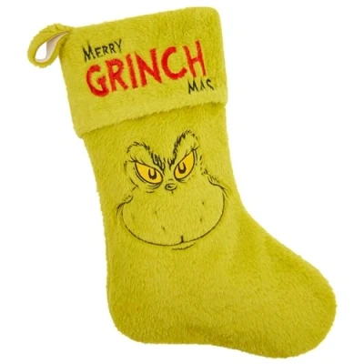 Imagen de The Grinch Calcetín Navideño Calcetines Esponjosos para Decoraciones Navidad