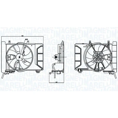 Imagen de MAGNETI MARELLI 069422769010 Ventilador de Radiador 355 12 70 TOYOTA: Yaris II Hatchback