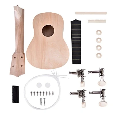 Imagen de Ukulele DIY Kit, Make Your Own Pintable Ukelele de Hawaii 21 Pulgadas 4 Cuerdas