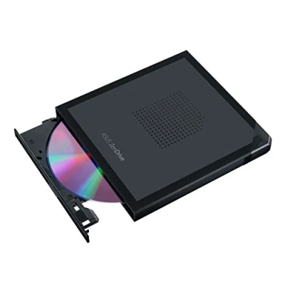 Imagen de ASUS ZenDrive V1M Grabadora de DVD Externa con Cable Integrado, Interfaz USB C, Compatible Windows 11 y macOS, Soporte M Disc soluciones para Hacer copias Seguridad