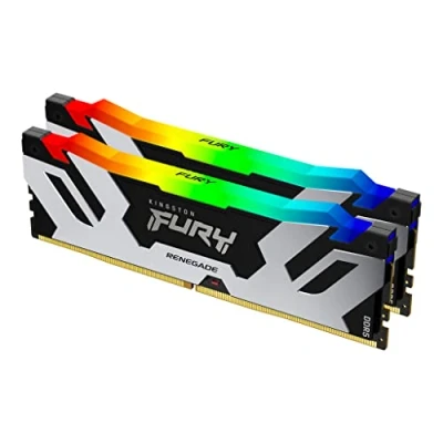 Imagen de Kingston FURY Renegade Negro RGB XMP 96GB 6000MT/s DDR5 CL32 DIMM Memoria gamer para Ordenadores de sobremesa (Kit 2) KF560C32RSAK2 96