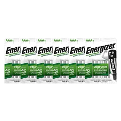 Imagen de Energizer NiMH Power Plus AAA 700mAh Blister de 4 x6 (24 baterías)