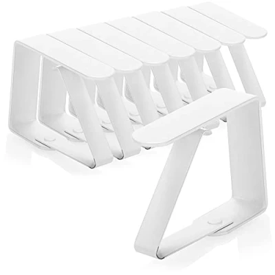 Imagen de com four® 8X Pinza de Mantel Acero Inoxidable Pintado en Blanco Pinzas