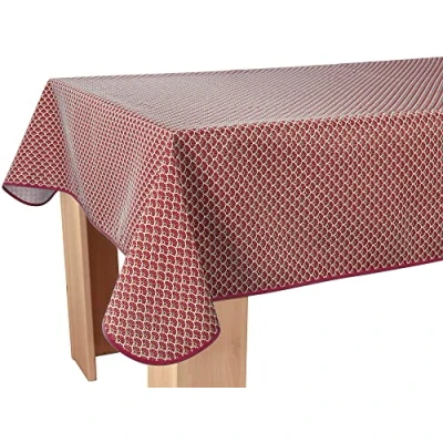 Imagen de Le linge de Jules Mantel Antimanchas Paon Rojo Oscuro Rectángulo 150 x 200 cm