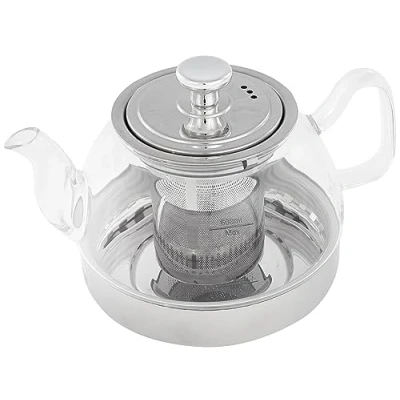 Imagen de IBILI Tetera de cristal con filtro Induction, Borosilicato, 0.8 litros, Apto para inducción
