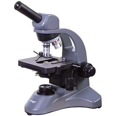 Imagen de Microscopio Monocular de Laboratorio Levenhuk 700M con Luz LED, Aumento 40—2000x, Filtros Azul, Amarillo y Verde Incluidos en el Kit