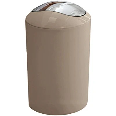 Imagen de Kleine Wolke 5063271858 Glossy Cubo de basura para baño (5 L), color marrón
