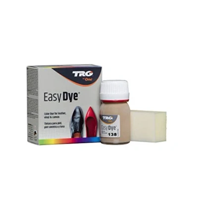 Imagen de TRG The One Tinte para Calzado y Complementos de Piel Tintura zapatos Piel, Lona Sintética con Esponja aplicadora Easy dye #138 BuckSkin, 25ml